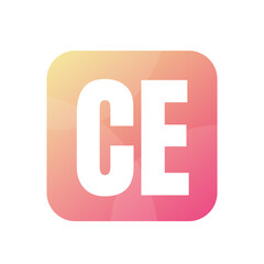 CE Letter Logo Design With Simple style