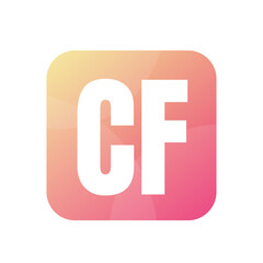 CF Letter Logo Design With Simple style