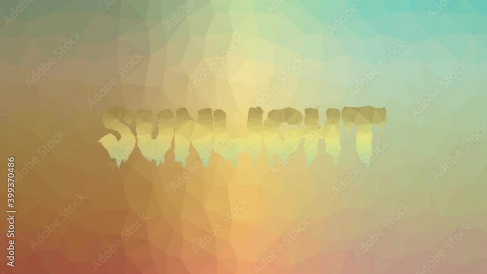 Poster sunlight dissolving modern tessellation looping animated triangles
