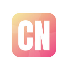 Fototapeta premium CN Letter Logo Design With Simple style
