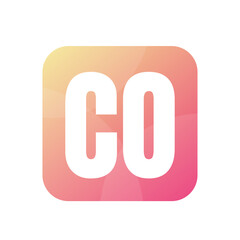 CO Letter Logo Design With Simple style