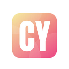 CY Letter Logo Design With Simple style