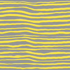 Trend print abstraction yellow and gray trend and color of the year 2021 Color Ultimate gray and Illuminating yellow. Vector print for wallpaper, paper and fabric, wave pattern. Trending color of 2021