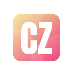 CZ Letter Logo Design With Simple style