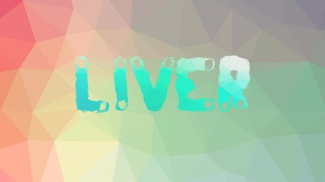 Liver dissolving weird tessellation looping animated polygons