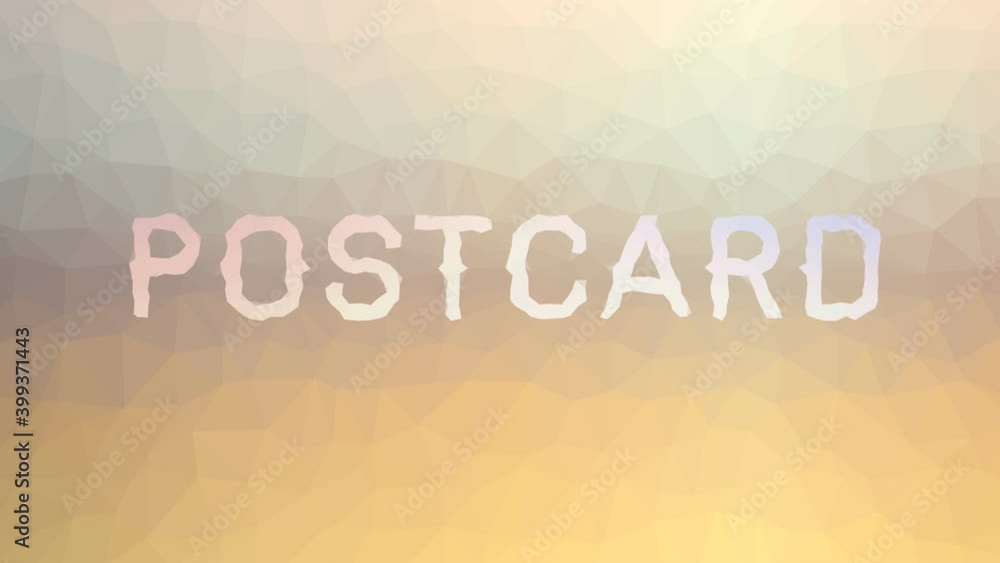 Poster postcard appearing strange tessellated looping pulsing triangles