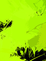 Creative abstract painting with wild brushstrokes. Background with artistic brush strokes. Colorful and vibrant illustration. Painted art.