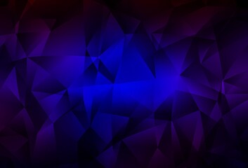 Dark Blue, Red vector abstract mosaic background.