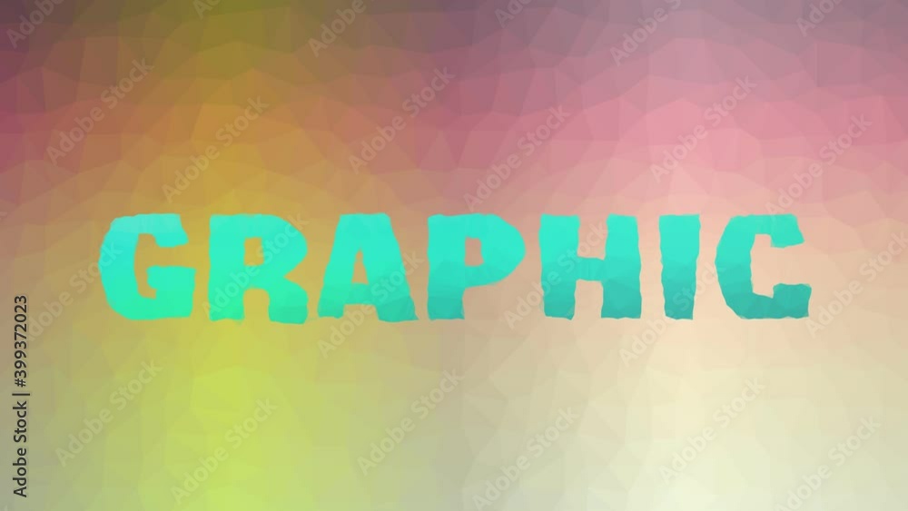 Poster graphic fade techno tessellated looping animated polygons
