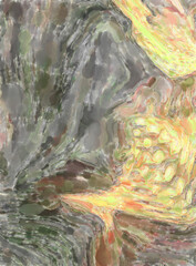 Watercolor brushstrokes. Modern art. Abstract texture. 2d illustration. Expressive handmade watercolors on surface. Colorful backdrop. Multi color backdrop. Contemporary wall art.