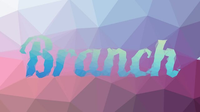 Branch appearing weird tessellated looping pulsing triangles