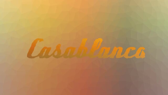 Casablanca appearing technological tessellated looping moving triangles