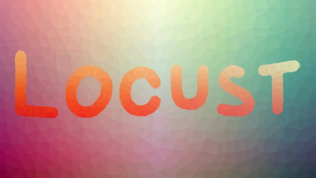 Locust appearing modern tessellated looping animated triangles