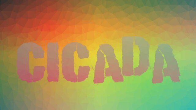 Cicada appearing technological tessellation looping pulsing triangles