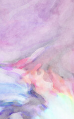 Naklejka premium Soft watercolor wallpaper. Artistic painting with softly brushed colors. Pastel colors dabbed background. Painted abstract wall art.