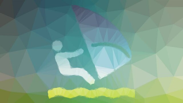 windsurfing appearing modern tessellating looping pulsing polygons