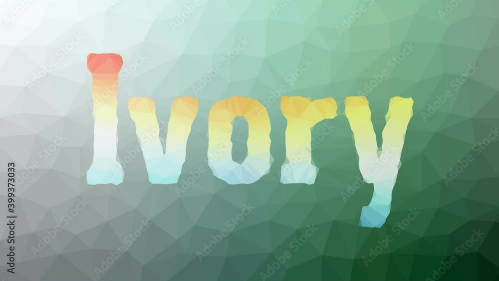 Poster ivory appearing weird tessellation looping pulsing triangles