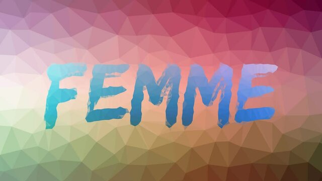 Femme appearing techno tessellation looping pulsing polygons