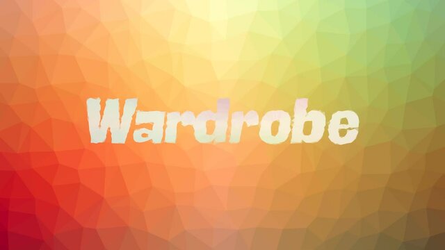 Wardrobe dissolving modern tessellation looping moving polygons