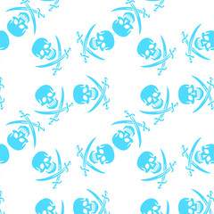pirate pattern, skull and sword textile fabric design