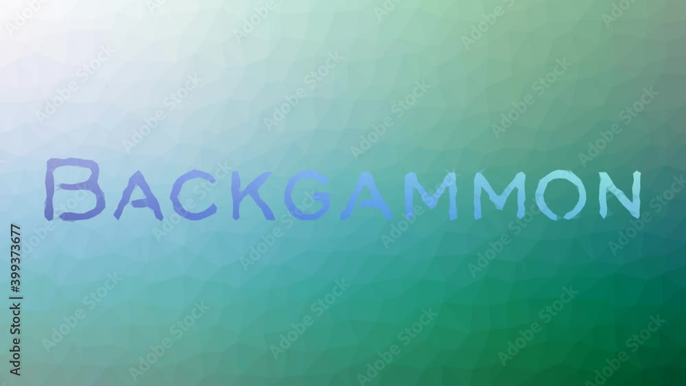 Poster backgammon dissolving modern tessellating looping animated polygons