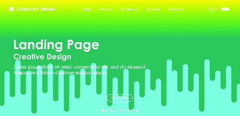 Website Landing Page Template Design, Abstract Modern design for website