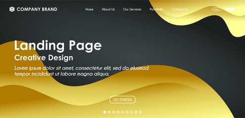 Website Landing Page Template Design, Abstract Modern design for website