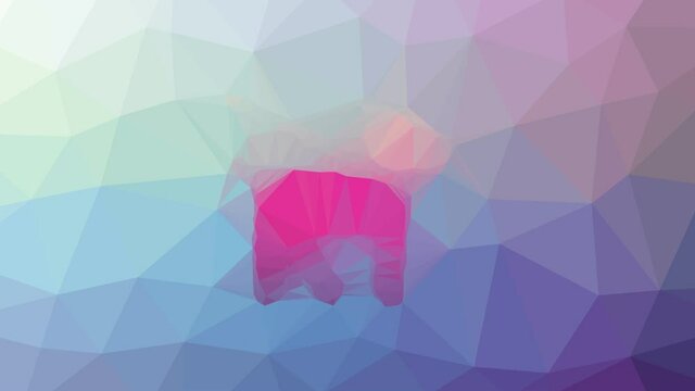 dog leash dissolving interesting tessellated looping moving triangles