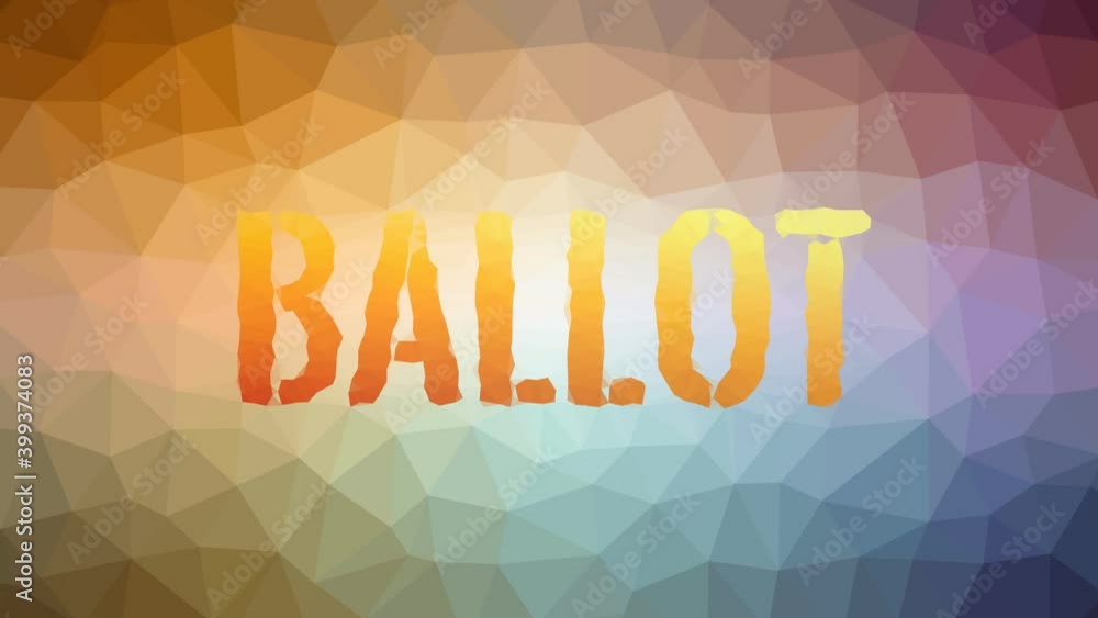 Poster ballot fade weird tessellating looping moving triangles