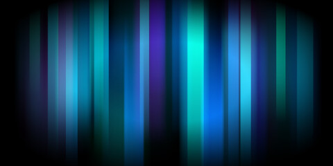 Abstract background with glowing vertical colorful stripes in blue colors