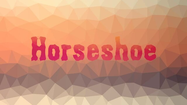 Horseshoe fade techno tessellated looping animated triangles