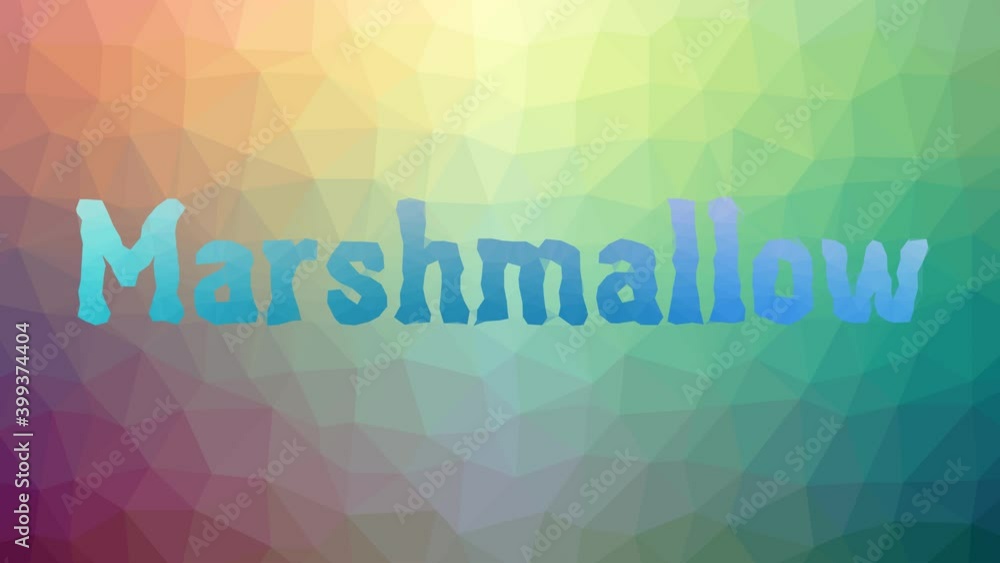 Poster marshmallow appearing interesting tessellation looping pulsing triangles