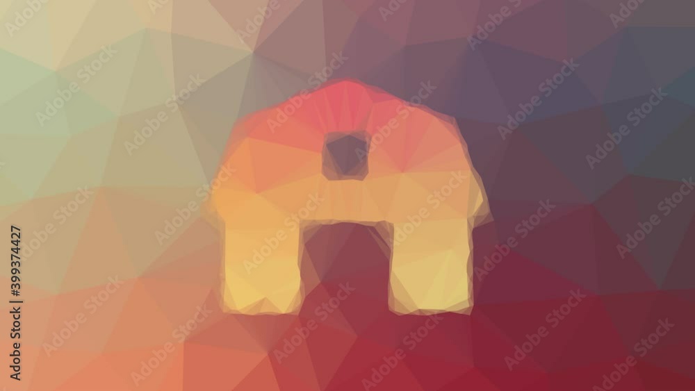 Poster barn alt dissolving modern tessellating looping pulsing polygons