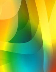 Abstract background with colorful gradient. Vibrant graphic wallpaper with stripes design. Fluid 2D illustration of modern movement.