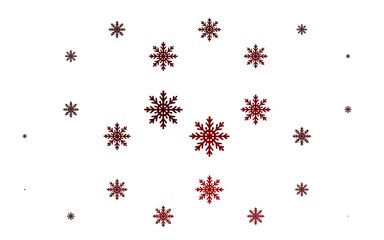 Light Red vector texture with colored snowflakes.