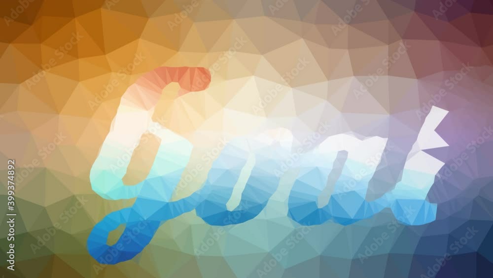 Poster goal dissolving techno tessellating looping animated polygons
