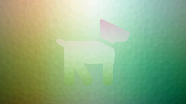 dog dissolving techno tessellated looping moving triangles