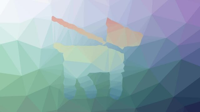 dog leash dissolving interesting tessellating looping moving triangles