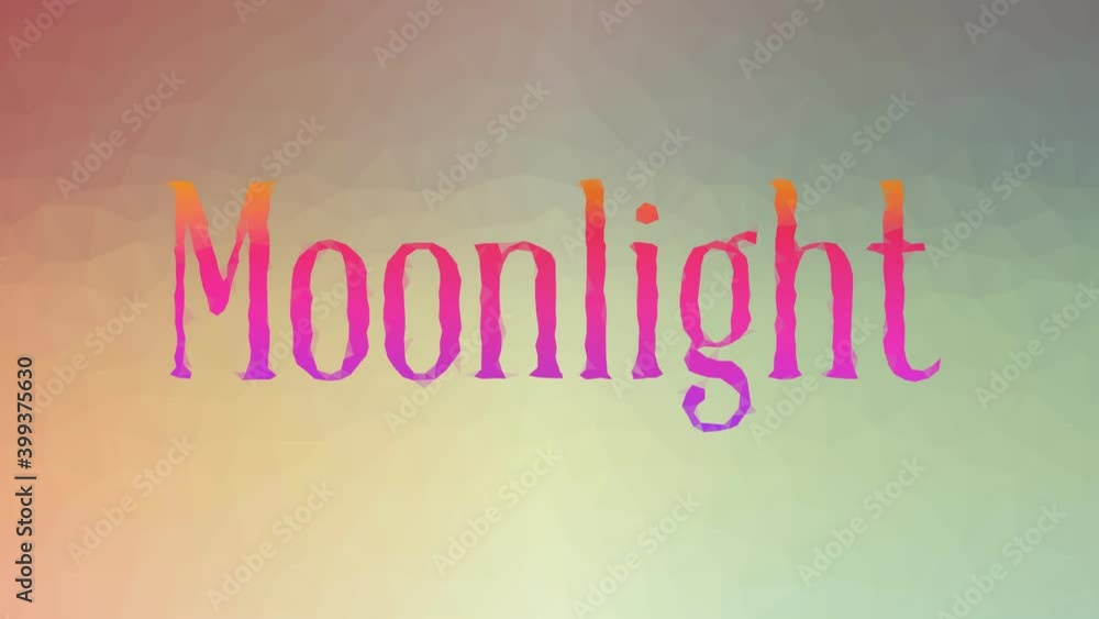 Poster moonlight appearing weird tessellation looping animated triangles