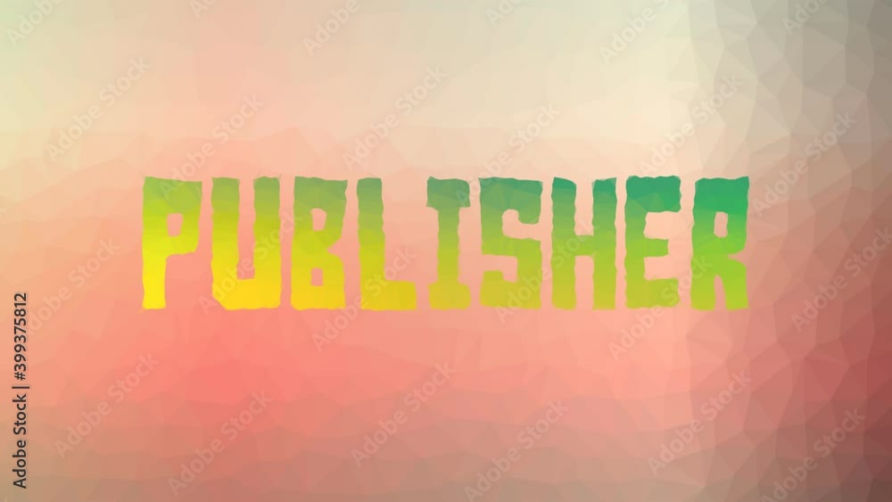 Poster publisher appearing weird tessellating looping moving triangles