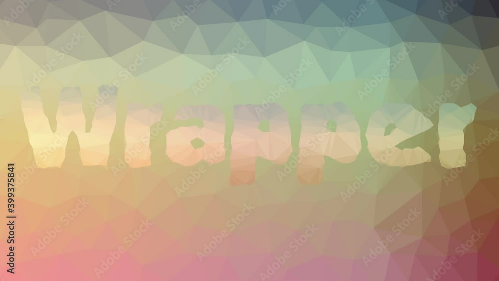 Poster wrapper fade techno tessellated looping animated triangles