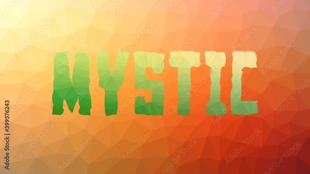 Poster mystic dissolving strange tessellated looping pulsing polygons