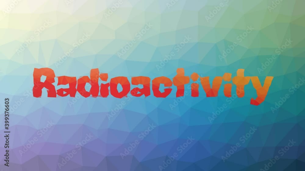 Poster radioactivity appearing strange tessellating looping animated triangles