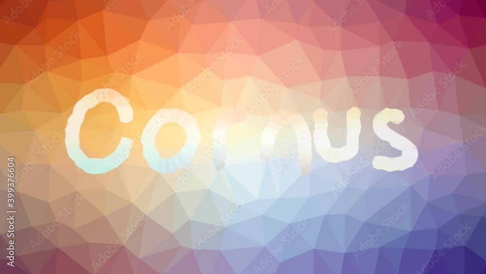 Poster cornus dissolving modern tessellation looping animated polygons