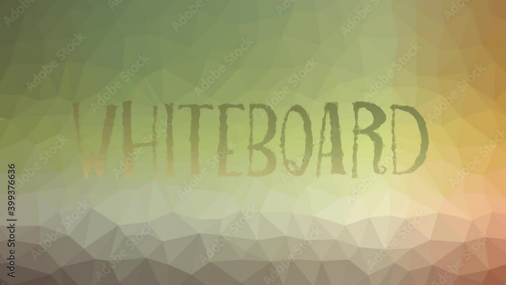 Poster whiteboard appearing techno tessellation looping pulsing polygons