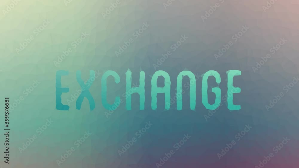 Poster exchange appearing techno tessellated looping animated polygons