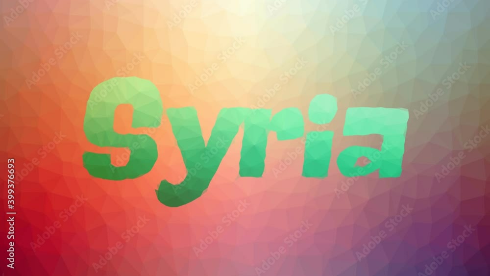 Poster syria dissolving interesting tessellating looping pulsing triangles