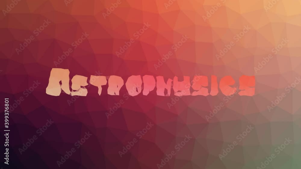 Poster astrophysics appearing techno tessellating looping moving triangles