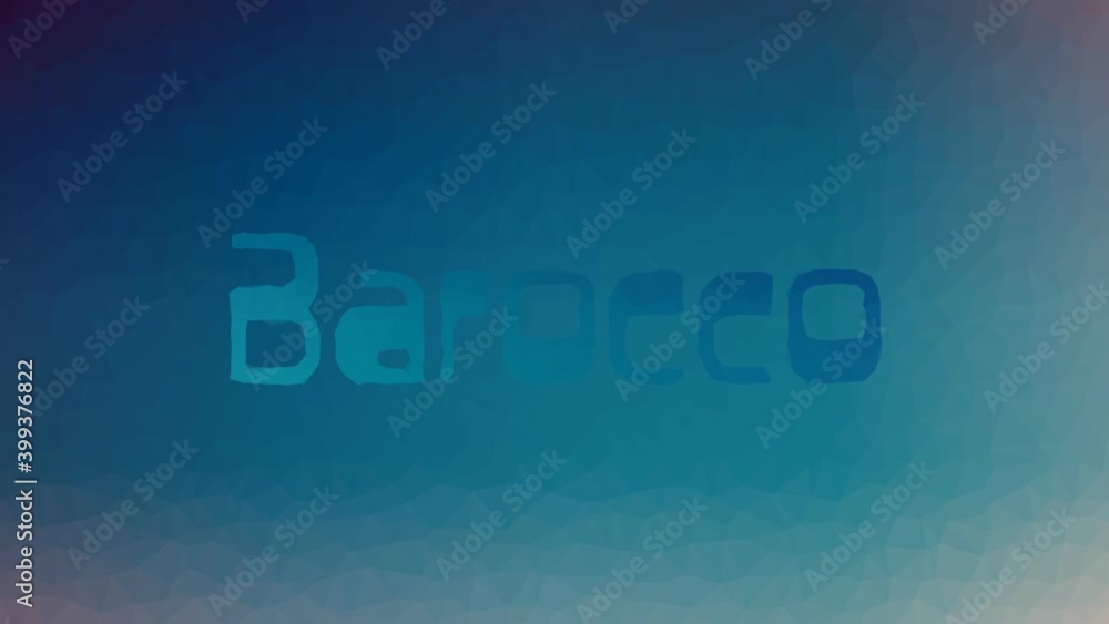 Poster barocco appearing techno tessellation looping animated polygons