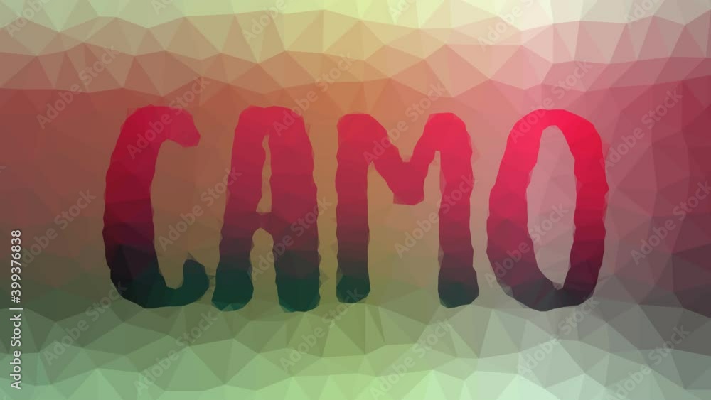 Poster camo appearing strange tessellation looping pulsing polygons